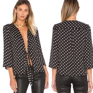 L’academie the low knot blouse In star print new size small